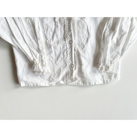 Vintage Baby Girls' NOSENBERG OF NORWAY White Button Up Shirt, Size 80 (12-18M) - Picture 4 of 11